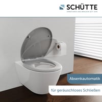 Oválne WC sedadlo Schütte s mechanizmom Soft-Close, odnímateľným duroplastovým vekom, upevnením pomocou lepidla (DIY), nosnosťou 200 kg, 45,2x37,5 cm 4