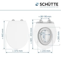 Schütte Prémium WC-ülőke Integrált Gyermekülőkével, Lecsapódásgátlóval, 300 kg Teherbírással, Levehető Gyermekbetéttel, Fehér 2