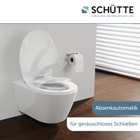 Schütte Prémium WC-ülőke Integrált Gyermekülőkével, Lecsapódásgátlóval, 300 kg Teherbírással, Levehető Gyermekbetéttel, Fehér 3