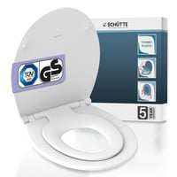 Schütte Prémium WC-ülőke Integrált Gyermekülőkével, Lecsapódásgátlóval, 300 kg Teherbírással, Levehető Gyermekbetéttel, Fehér 1