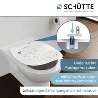 Schütte Prémium WC-ülőke Integrált Gyermekülőkével, Lecsapódásgátlóval, 300 kg Teherbírással, Levehető Gyermekbetéttel, Fehér 5