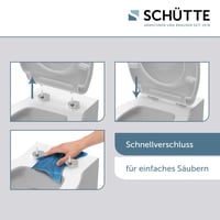WC sedadlo Schütte SLIM ANTHRAZIT z duroplastu s funkciou pomalého sklápania a rýchloupínaním, plochý dizajn, nosnosť 175 kg 3