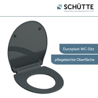 WC sedadlo Schütte SLIM ANTHRAZIT z duroplastu s funkciou pomalého sklápania a rýchloupínaním, plochý dizajn, nosnosť 175 kg 7