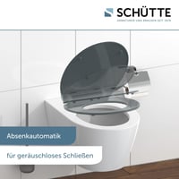 WC sedadlo Schütte SLIM ANTHRAZIT z duroplastu s funkciou pomalého sklápania a rýchloupínaním, plochý dizajn, nosnosť 175 kg 2