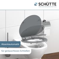 WC doska Schütte Spirit Grey s pomalým sklápaním, drevené jadro, sivá, nosnosť 150 kg, WC sedadlo s pozvoľným zatváraním 2