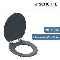 WC doska Schütte Spirit Grey s pomalým sklápaním, drevené jadro, sivá, nosnosť 150 kg, WC sedadlo s pozvoľným zatváraním 3