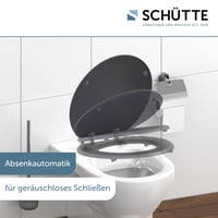 Colac de toaletă Schütte Spirit cu mecanism de închidere lentă, lemn masiv, gri, capacitate portantă 175 kg 2
