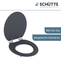 Colac de toaletă Schütte Spirit cu mecanism de închidere lentă, lemn masiv, gri, capacitate portantă 175 kg 3