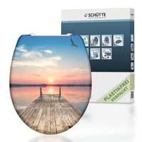 Capac WC Schütte SUNSET din duroplast cu mecanism de închidere lentă și sistem de eliberare rapidă, capacitate portantă 175 kg, capac WC cu model 1