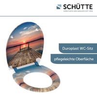 Capac WC Schütte SUNSET din duroplast cu mecanism de închidere lentă și sistem de eliberare rapidă, capacitate portantă 175 kg, capac WC cu model 8