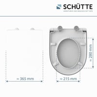 Schütte WC-ülőke Geberit Icon-hoz, lágyan záródó, levehető Duroplast fedél, 250 kg teherbírás, fehér 2