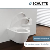 Schütte WC-ülőke Geberit Icon-hoz, lágyan záródó, levehető Duroplast fedél, 250 kg teherbírás, fehér 4