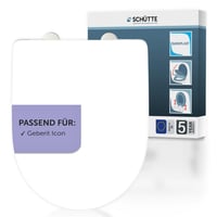 Schütte WC-ülőke Geberit Icon-hoz, lágyan záródó, levehető Duroplast fedél, 250 kg teherbírás, fehér 1