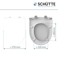 Capac WC Schütte compatibil cu Geberit Renova și Laufen Moderna, cu închidere lentă, detașabil, din duroplast incasabil, capacitate portantă 250 kg, alb 2