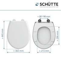 Schütte WC daska sa sporospuštajućim poklopcem, bijela, izrađena od nelomljivog termoplasta, nosivost 500 kg, poklopac koji se može skinuti, jednostavna „uradi sam” montaža 2