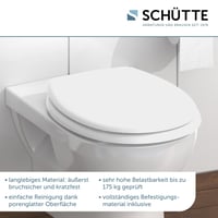 Capac WC Schütte fără închidere lentă, alb, duroplast rezistent la zgârieturi, ușor de curățat 2