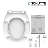 Capac WC Schütte fără închidere lentă, alb, duroplast rezistent la zgârieturi, ușor de curățat 5