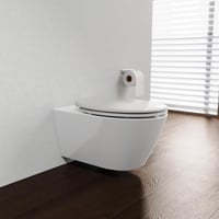 Capac WC Schütte cu închidere lentă, din material Duroplast incasabil, capacitate de susținere de 200 kg, alb, montaj DIY cu șablon 9
