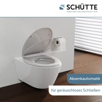 Capac WC Schütte cu închidere lentă, din material Duroplast incasabil, capacitate de susținere de 200 kg, alb, montaj DIY cu șablon 4