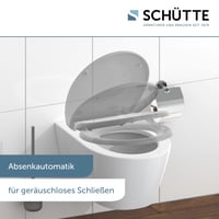 Schütte WC-ülőke szürke Duroplast anyagból, lecsapódásgátlóval és gyorskioldóval, 175 kg teherbírással 2