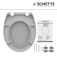 Schütte WC-ülőke szürke Duroplast anyagból, lecsapódásgátlóval és gyorskioldóval, 175 kg teherbírással 6