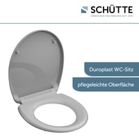 Schütte WC-ülőke szürke Duroplast anyagból, lecsapódásgátlóval és gyorskioldóval, 175 kg teherbírással 7