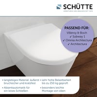 Schütte WC daska za Villeroy & Boch modele Subway 1, Omnia Architectura i Architectura, sa sporim spuštanjem, bijela, duroplast, nosivost 250 kg 7
