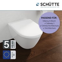Schütte WC daska za Villeroy & Boch modele Subway 1, Omnia Architectura i Architectura, sa sporim spuštanjem, bijela, duroplast, nosivost 250 kg 3