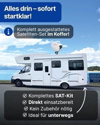 SCHWAIGER 9604 Camping Műholdas Rendszer Komplett Szett Vevővel és 10m Kábellel - small receiver 2