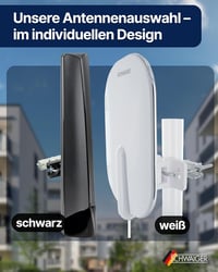 SCHWAIGER aktív kültéri antenna DVB-T2 DAB+ erősítővel, időjárásálló 9