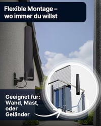 SCHWAIGER aktív kültéri antenna DVB-T2 DAB+ erősítővel, időjárásálló 5