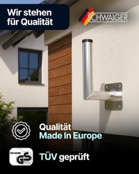 SCHWAIGER alumínium SAT fali tartó 45 cm műholdas antenna tartó WAH25A WAH35A WAH45A MAL30A 5