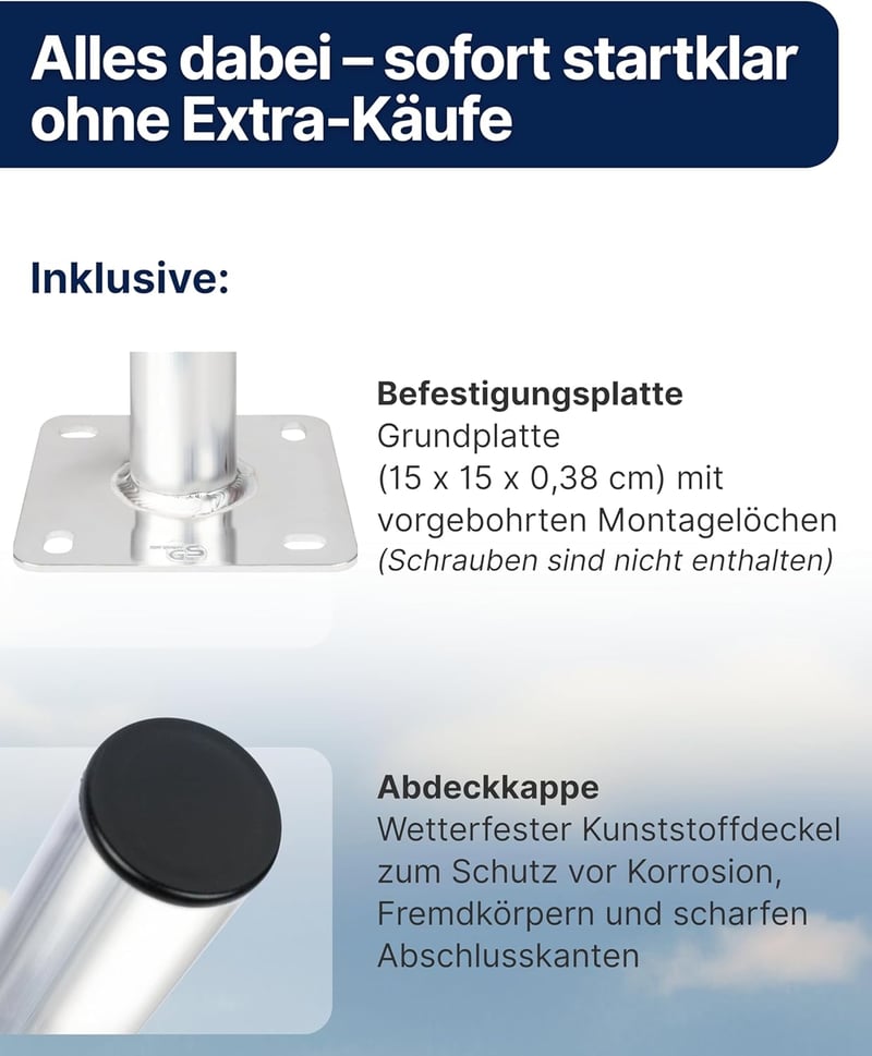 SCHWAIGER alumínium SAT fali tartó 45 cm műholdas antenna tartó WAH25A WAH35A WAH45A MAL30A