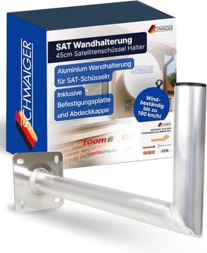 SCHWAIGER aluminijski zidni nosač za satelitsku antenu 45 cm WAH25A WAH35A WAH45A MAL30A