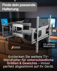 SCHWAIGER Full Motion TV fali tartó 23-55 hüvelyk, dönthető, forgatható, magasságállítható, kábelvezetővel, lapos TV-hez, szerelő készlettel 6