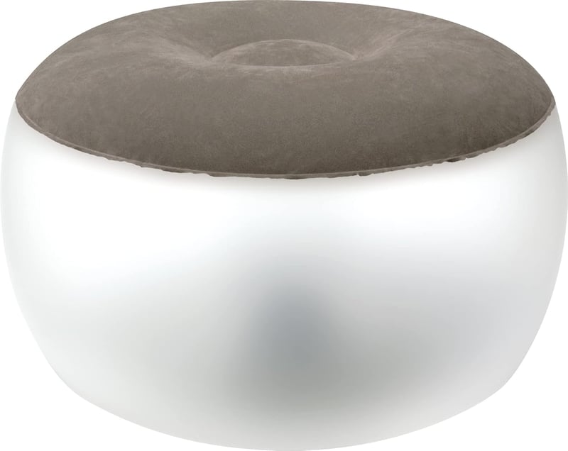 SCHWAIGER LED Világítású Felfújható Puff Lábtartó 55cm RGB Színes Fény Távirányítóval IP44 Kültéri Kerti Terasz Parti Ülőke 120kg