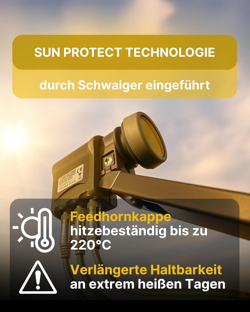 SCHWAIGER Monoblock Single LNB fehér műhold vevő fej