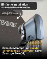 SCHWAIGER Monoblock Single LNB fehér műhold vevő fej 4