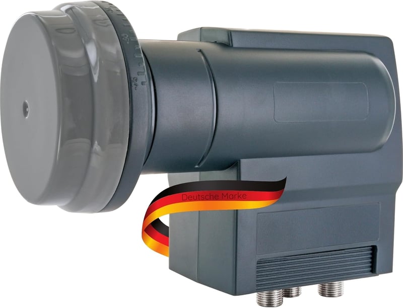 SCHWAIGER Monoblock Single LNB - Műholdvevő Egység Műholdas TV Rendszerekhez - Fekete Színben - Univerzális Kompatibilitás