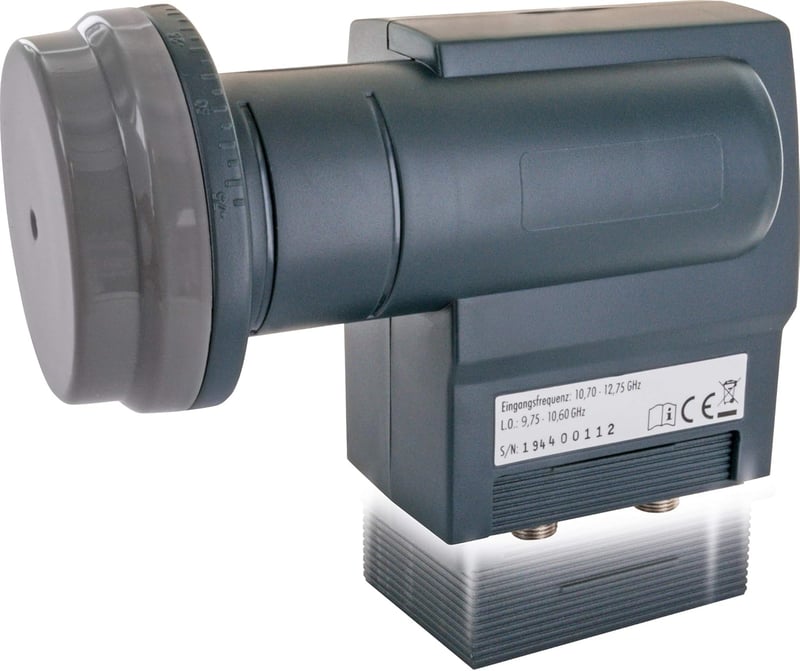 SCHWAIGER Monoblock Single LNB - Műholdvevő Egység Műholdas TV Rendszerekhez - Fekete Színben - Univerzális Kompatibilitás