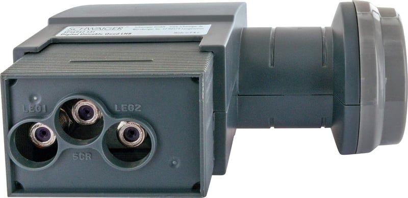 SCHWAIGER Monoblock Single LNB - Műholdvevő Egység Műholdas TV Rendszerekhez - Fekete Színben - Univerzális Kompatibilitás