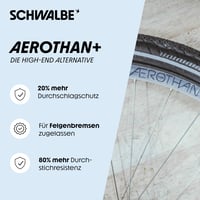 Duša Schwalbe Aerothan Plus TPU – 29-palcová cyklistická duša, ventil AV 19AE+, 40 mm, sivá, ľahká a odolná, vyrobená v Nemecku 2