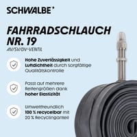 Cyklistická duša Schwalbe AV19 – autoventil 2