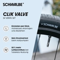 Súprava na konverziu ventilov Schwalbe Clik Valve – sada na premenu Presta SV ventilov pre bicyklové plášte 2