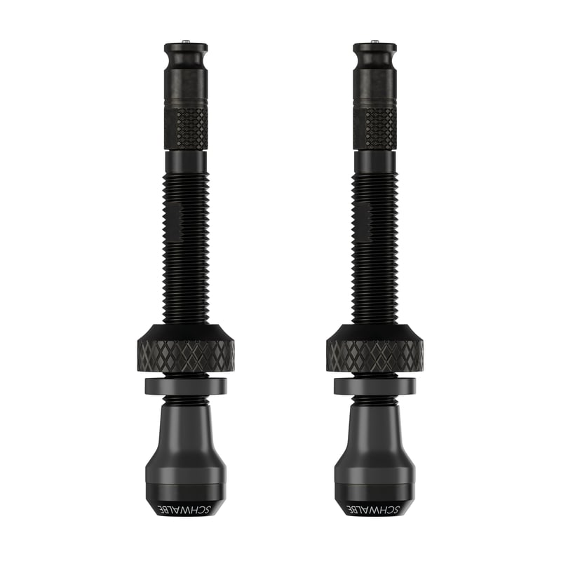 Sada bezdušových ventilov Schwalbe Clik Valve - 2 x 40 mm - čierna
