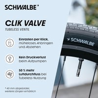 Schwalbe Clik Valve tubeless szelep szett 2x40mm kerékpárhoz - 16x1.5 (40-305) 2