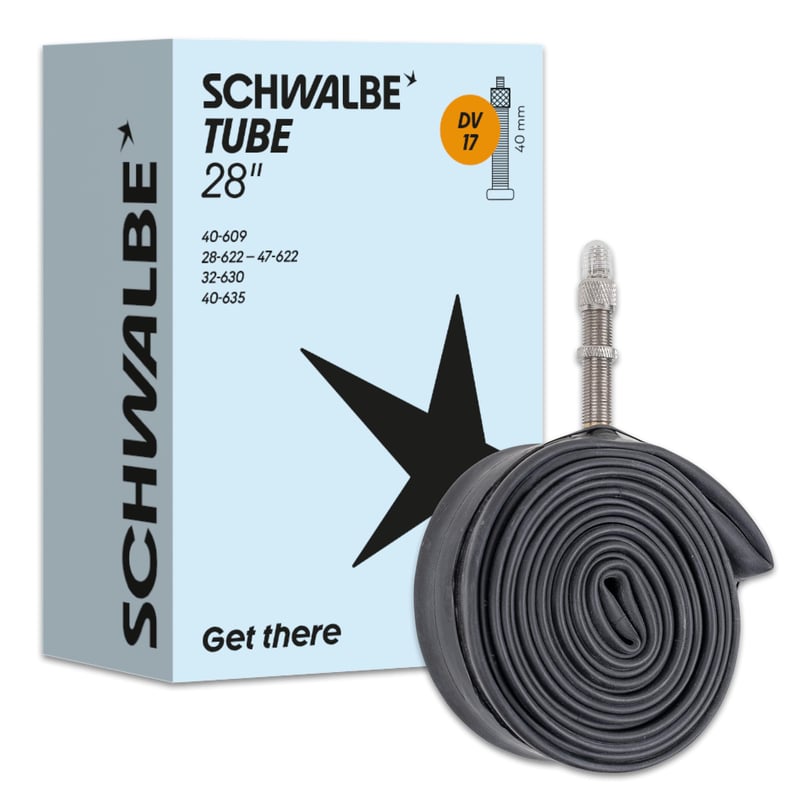 Cameră de bicicletă Schwalbe DV17 28/47-622/635 cu valvă de 40 mm, varianta IB