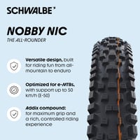 Plášť na horský bicykel Schwalbe Nobby Nic - Addix - 27.5x2.25 650B 2