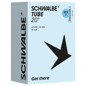 Schwalbe SCV7 zračnica za bicikl 40/62-406 (20") s ventilom od 40 mm, crna