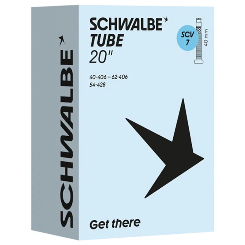 Cyklistická duša Schwalbe SCV7 40/62-406 (20") so 40 mm ventilom, čierna